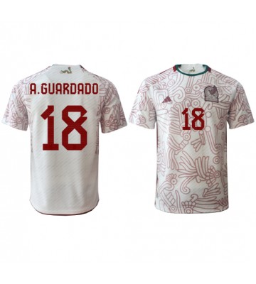 Meksyk Andres Guardado #18 Koszulka Wyjazdowych MŚ 2022 Krótki Rękaw